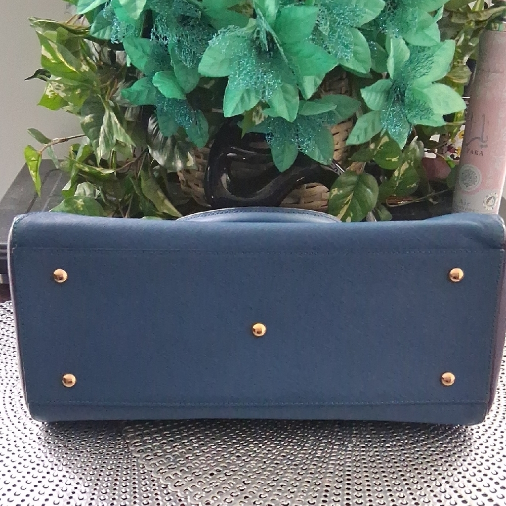 MCM Blue and Purple Satchel with Stap. EUC - Picture 3 of 8